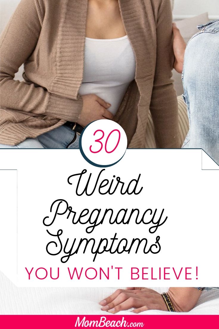 You won't believe how weird these pregnancy symptoms are. If you experience any of these, you may be pregnant! There are tons of pregnancy tips on what signs to look for, but what about EARLY pregnancy symptoms? Check out these 30 weird pregnancy symptoms such as heartburn, cramps and more! Find out the pregnancy symptoms that happen BEFORE your missed period! #pregnancy #earlypregnancy #pregnancysymptoms #pregnant #firsttrimester